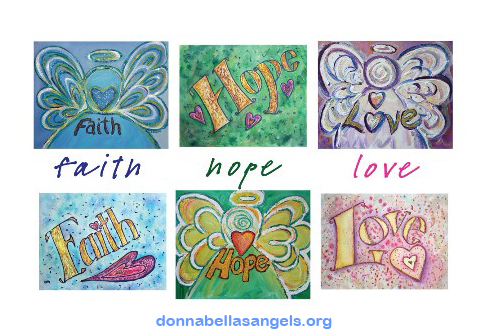 Faith Hope Love Angel Word Collage