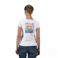Rainbow Cancer Heart T-shirt (back)