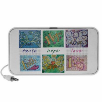 Faith Hope Love Angel Word Audio Speakers