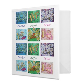Faith Hope Love Binder Notebook Art Pictures