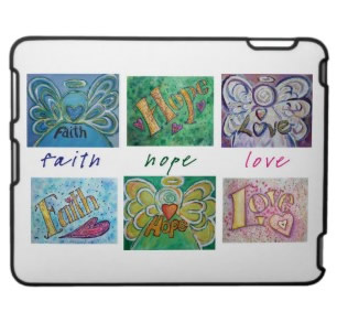 Faith Hope Love Angel Words Art Collage iPad Speck Case