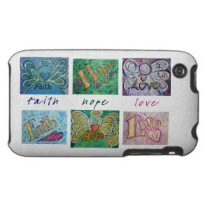 Faith Hope Love Angel Word iPhone 3 Speck Hard Case