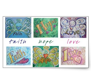 Faith Hope Love Word Art Sticker