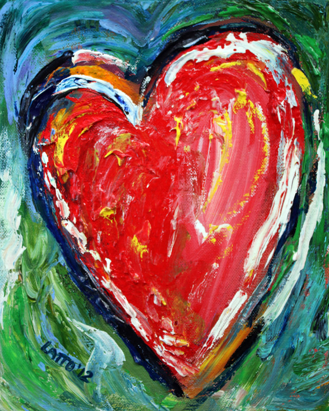 Colorful Heart Art Painting