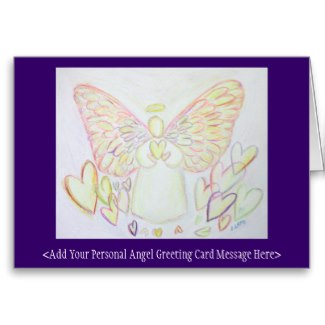 Guardian Angel of Hearts Custom Greeting Art Cards