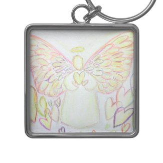 Guardian Angel of Hearts Keychain Custom Pendant