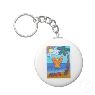 California Beach Angel keychain