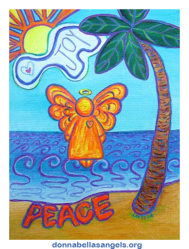 California Beach Angel Painting