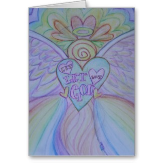 Let Love Let God Angel Art Note or Greeting Cards