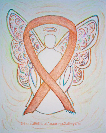 Childhood Cancer Gold Awareness Ribbon Angel Art Painting