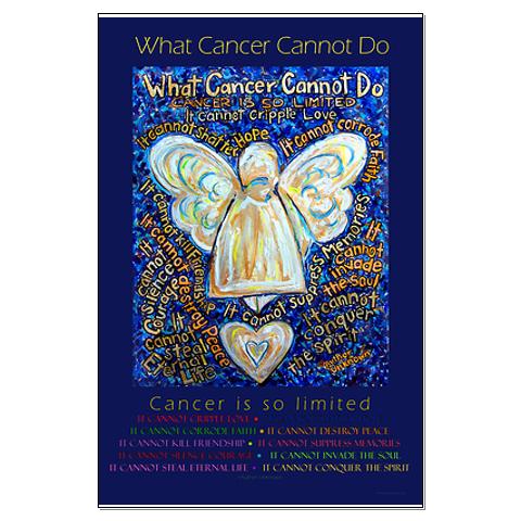 What Cancer Cannot Do Poem Angel Art Poster