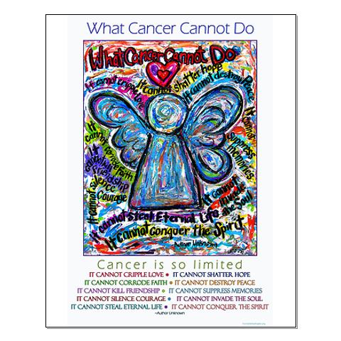 Colorful Cancer Angel Small Poster
