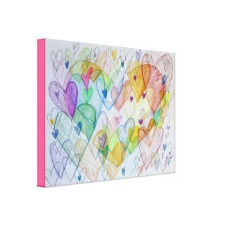 Community Hearts Canvas Painting Art Painting