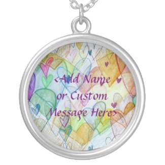 Community Hearts Jewelry Custom Art Necklace