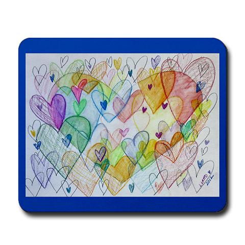 Community Hearts Color Art Mousepad