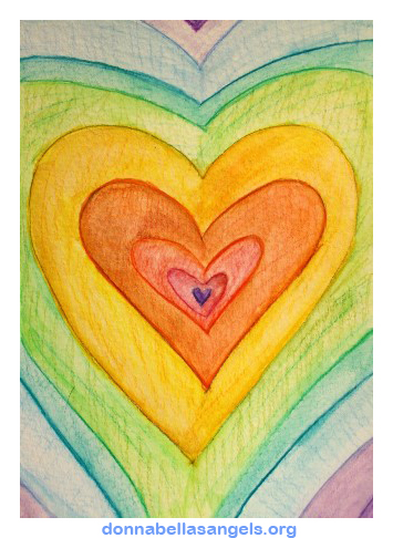 Rainbow Friendship Hearts Art Painting Detail