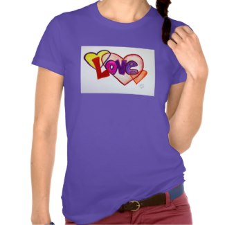 Love Heart Rings Inspirational Art T-Shirt