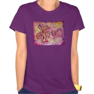 Love Pink Glamorous Inspirational Word Art T-Shirt