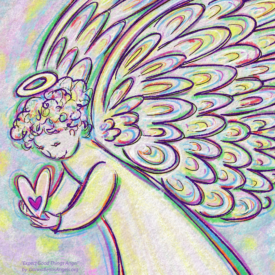 Expect Good Things Guardian Angel Art Painting