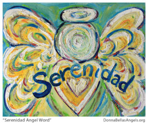 Serenidad Angel Spanish Word Art Inspirational Painting