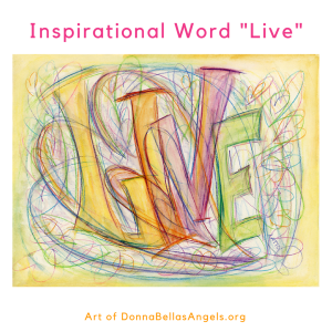 Live Word Art Hearts Inspirational Painting