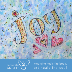 Sparkle Joy Word Art Inspirational Painting