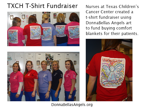 Texas Childrens' Hospital Nurses T-Shirt Fundraiser with Cancer Cannot Do Angel Shirts