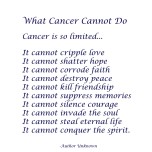 What Cancer Cannot Do - Blue Script