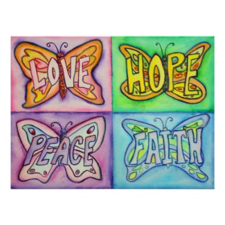4 Words Butterfly Wings Inspirational Art Painting