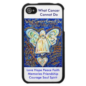Blue and Gold What Cancer Cannot Do Iphone 4 Case
