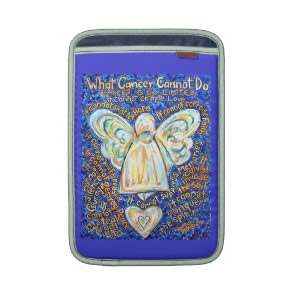 Blue and Gold Cancer Cannot Do Angel iPad Sleeve rickshawsleeve