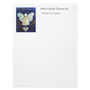Blue and Gold Cancer Angel Letterhead letterhead