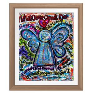 Colorful Angel Angel Poster Print Art Painting Framed Simple
