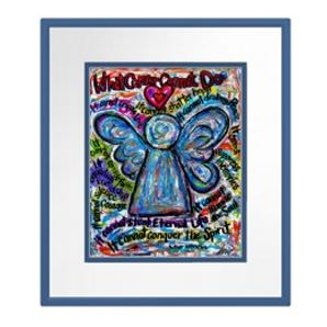 Colorful Cancer Angel Framed Art Print Framed