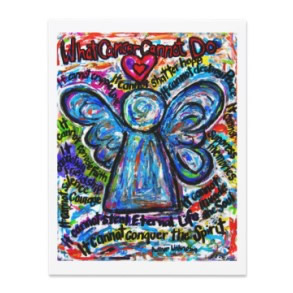 Colorful Cancer Angel Invitation or Invite Cards