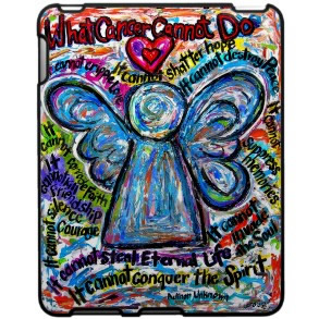 Colorful Cancer Angel iPad Case