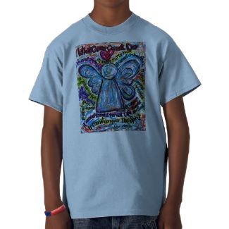 Colorful Cancer Angel T-shirt (Double Images)