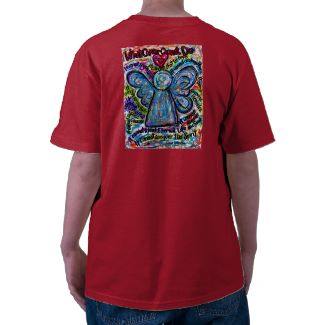 Colorful Cancer Angel T-shirt (Painting on Back)