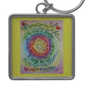 Beauty in Life Rounded rainbow Keychain