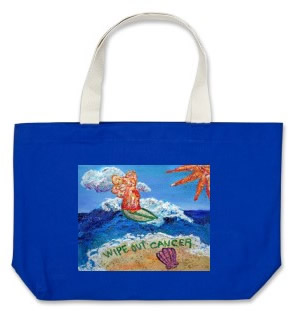 Wipe Out Cancer Angel Tote Canvas Bag