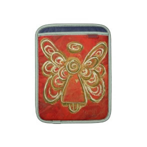 Red Angel Art Painting iPad Computer Sleeves rickshawsleeve