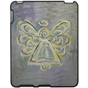 Silver White Angel iPad Hard Case