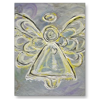White and Silver Guardian Light Angel Postcard postcard