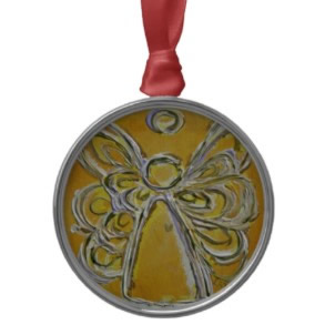 Yellow Angel Art Ornament Painting Artwork