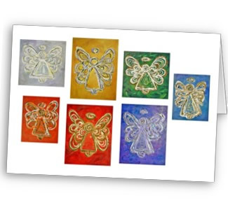 Angel Color Series Paintings Greeting Card or Note Cards