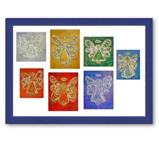 Angel COlor Series Framed Painting Artwork