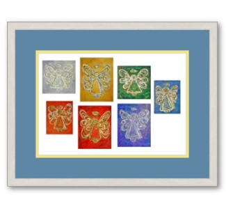 Angel Color Series Paintings Framed Art Print Poster