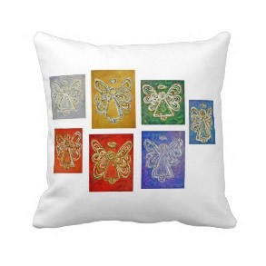 Color Series Angels Art Decorative Throw Pillow throwpillow