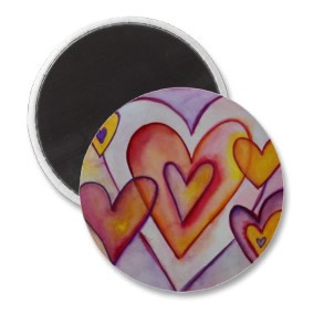 Love Hearts Personalized Custom Magnets magnet