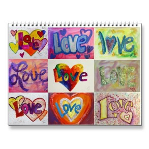 Love Words XOXO Art Paintings Calendar